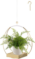 Hanging Planter for Indoor Plants, Plant Hanger with Sturdy Wood Base,Modern Boho Macrame Plant Hanger,Wall Ceiling Window Stands(Plants/Pots Not Included)