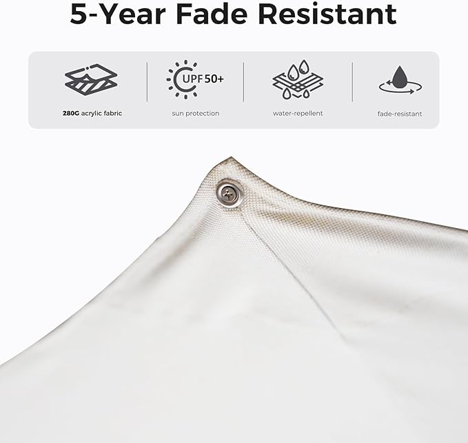 Grand patio 10x13 FT Patio Umbrella with Base, Acrylic Outdoor Cantilever Aluminum Umbrella, 5-Year-Non-Fading Rectangular Offset Umbrella with Cover for Poolside, Deck, Backyard, Gray Pole