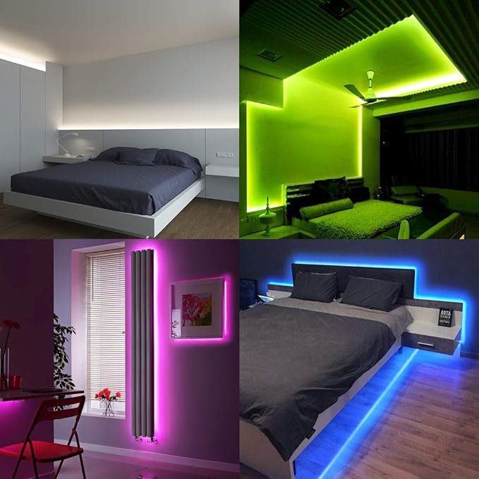 DAYBETTER Led Strip Lights 16.4ft Waterproof Color Changing Led Lights with Remote Controller