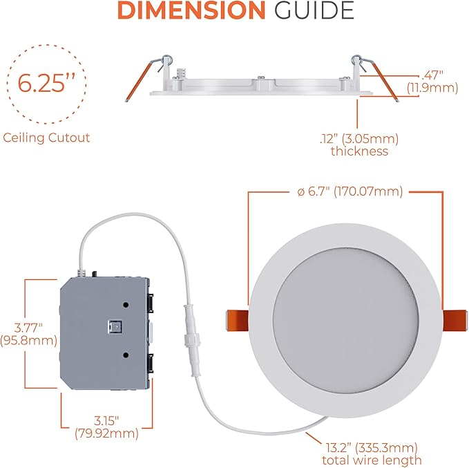 HALO HLB 6 in LED Recessed Lighting Canless Dimmable Wet Location Selectable Lumens and Selectable Color 27/30/35/40/5000K 6 Pack Indoor Outdoor Soffit Ceiling Light HLB6LSFS5-6PK