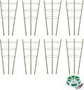 8 Pack Plant Support Tomato Cages for Garden, 18 Inches Small Tomato Cages and Supports with Adjustable Rings for Garden Pots, Plant Stakes Tomato Trellis Rings for Climbing Plants
