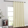 NICETOWN Room Divider Curtain 132 Inches Long, Wide Blackout Sliding Door Curtain for Bedroom, Room Darkening Privacy Window Curtain for Patio Door (1 Panel Set, Beige, 80 x 132 Inch)