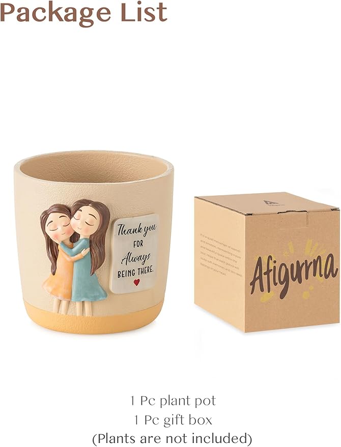 Gardening Gifts for Women: 5.3in Plant Pot Gifts for Gardener - Plant Mom Presents for Gardener - Plant Pot Garden Presents for Mom Friends Lady Christmas Birthday Mothers Day