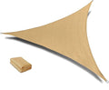 SUNLAX Sun Shade Sail 13' x 13' x 13' Sand Triangle Canopy Sail Shade Cover UV Block Permeable Sunshade Outdoor for Patio Backyard (We Make Custom Size)