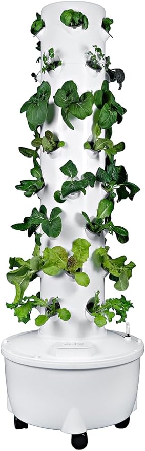 HX Aeroponic Tower | High Capacity Tower | Hydroponics Growing System Kit | Food Grade with 40 Net Pots (Without Lights)