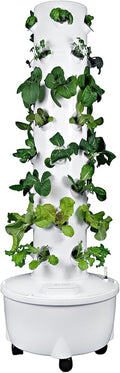 HX Aeroponic Tower | High Capacity Tower | Hydroponics Growing System Kit | Food Grade with 40 Net Pots (Without Lights)