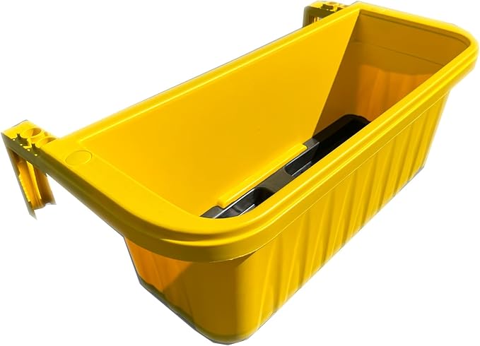 Apollo Exports International 20" Adjustable Railing Planter, Yellow