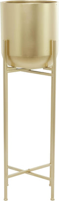 Deco 79 CosmoLiving by Cosmopolitan Modern Metal Round Planter, 13" x 13" x 41", Gold (081569)