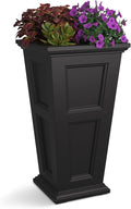 Mayne Fairfield 34-Inch Tall Planter – Weather-Resistant Self-Watering Indoor/Outdoor Garden Pot for Flowers, Patio, Porch, and Entryway, Durable Design