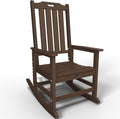 Oversized Rocking Chair, Outdoor Rocking Chair for Adults, All Weather Resistant Porch Rocker for Lawn Garden, Brown