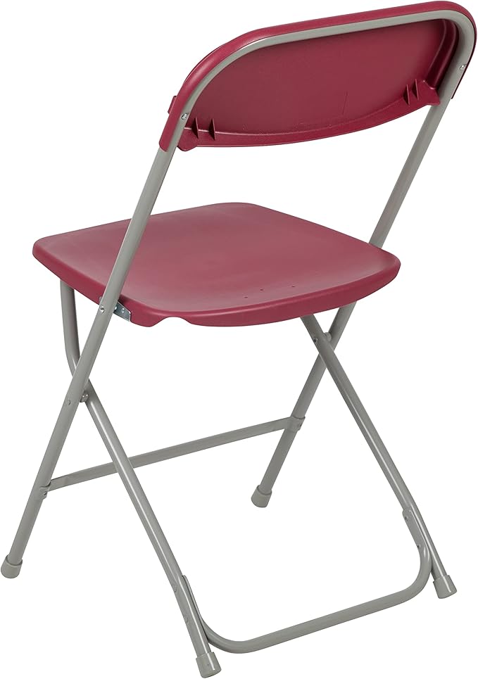 Flash Furniture Hercules Series Plastic Folding Chair - Red - 4 Pack 650LB Weight Capacity Comfortable Event Chair-Lightweight Folding Chair
