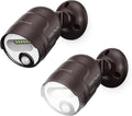 Battery Operated Motion Sensor Light,4000mAh Rechargeable Battery Powered Spotlight 600 Lumen Outdoor IP65 Waterproof for Porch,Yard,Wall,Garden with Dusk to Dawn (Brown-2pcs)