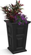 Mayne Wyndham 24-Inch Tall Planter – Self-Watering, Weather-Resistant Planter for Flowers – Durable Indoor/Outdoor Design for Patio, Porch, or Entryway