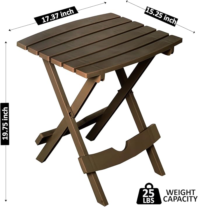 Adams Quik-Fold® Side Table - Earth Brown