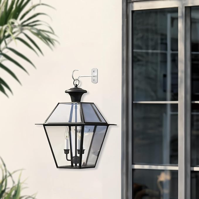 Metal Hanging Plant Hooks 6in 4Pack Decorative Wall Plant Hanger for Hanging Lanterns Bird Feeder Flower Basket Home Decor Indoor & Outdoor White