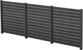 Kozyard 50" W x 48" H Privacy Screens Fence Panel Specifically for Hard Surfaces, Aluminum Post, Air Conditioner Fence Panels, Pool Equipment Enclosure, Trash Can Screens Fence, with Base. 3 Panels