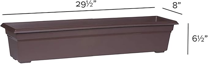 Novelty 16303 Countryside Flower Box Planter, Brown, 30-Inch