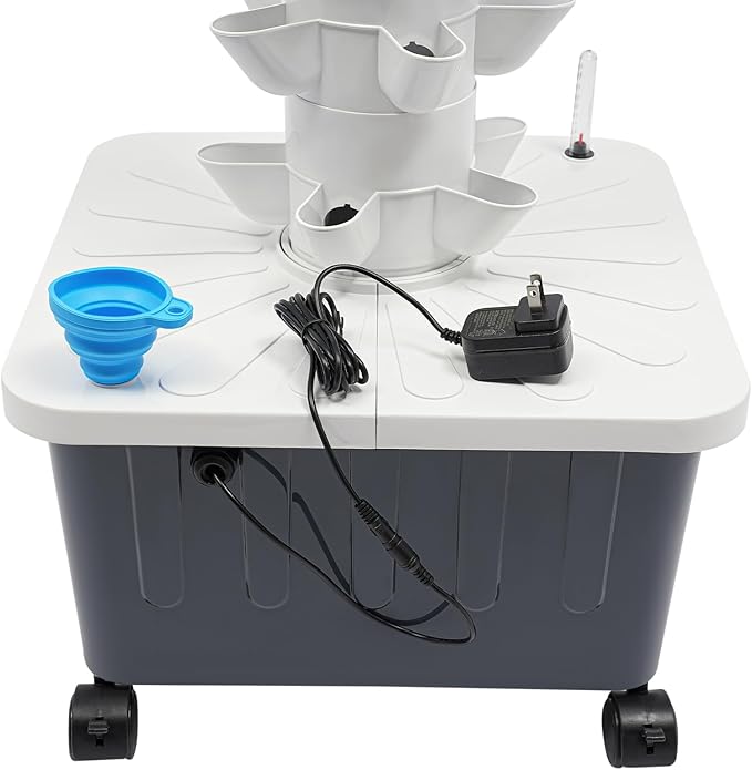 Hydroponic Growing System Indoor, 50-Hole Vertical Garden Planter Germination Kit, Smart Garden Vegetable Plant Kit with Pump and Movable Water Tank for Gardening Lover, IP68
