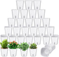 30 Pcs 3 Inch Self Watering Pots Self Watering Planters for Indoor Planters Plastic Garden Flower Pots with Level Indicator Vents for Herbs