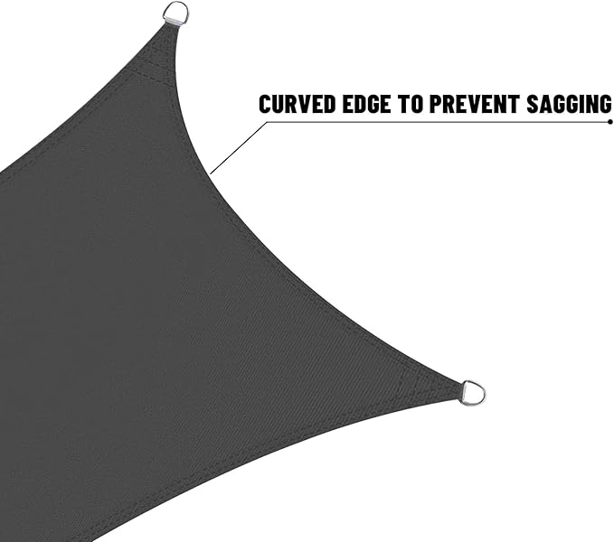 LOVE STORY Right Triangle 10'x20'x22.4' Waterproof Sun Shade Sail Canopy UV Block for Outdoor Patio Backyard Carport,Dark Grey(We Make Custom Size)