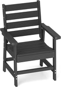 GREENVINES Outdoor Dining Chair | HDPE | Patio Chairs | All-Weather | Black