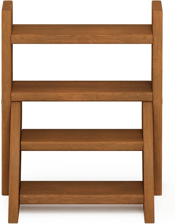 Furinno Tioman Outdoor Planter Staircase, Dark Red Meranti Hardwood
