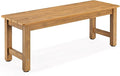 ONBRILL Outdoor Benches Weatherproof, 2-Person Poly Lumber Garden Bench, All-Weather Patio Bench Will not Rot and Fade for Garden, Porch, Backyard and Park, Easy Installation, Teak