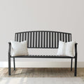 52" Outdoor Bench Weatherproof, Rust-Resistant Aluminum Metal Patio Garden Bench, Patio Loveseat for Porch Garden Lawn Backyard Park Balcony(Grey, 1PC)