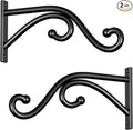 8 Inch Plant Hanger Plant Hook - 2 Pack Metal Plant Bracket Wall Hooks, Modern Designfor Hanging Flower Basket, Lanterns, Bird Feeder, Wind Chimes Indoor & Outdoor.