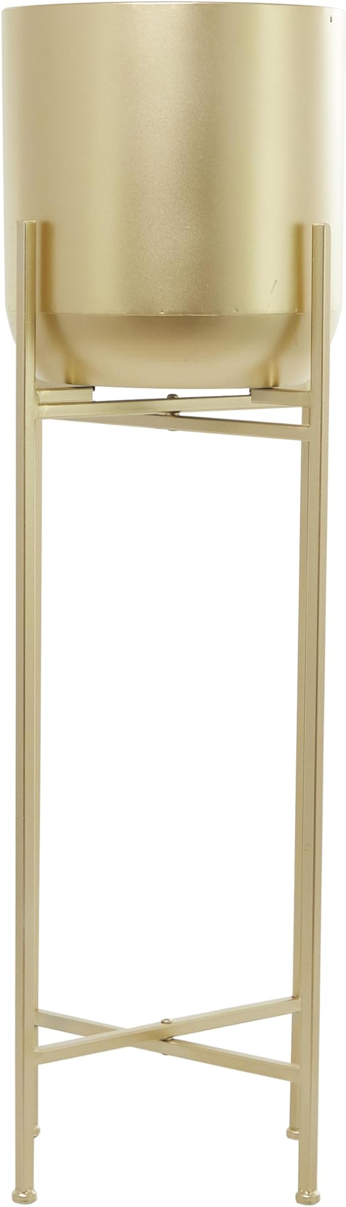 Deco 79 CosmoLiving by Cosmopolitan Modern Metal Round Planter, 13" x 13" x 41", Gold (081569)
