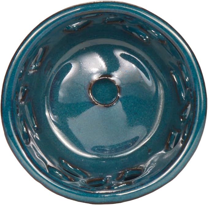 W&W Orchid Pot with Holes and Saucer for Repotting, Teal, 5 Inch