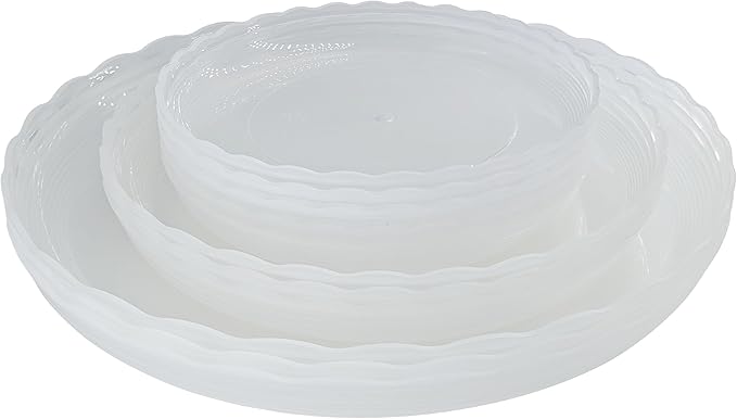 12Pcs Clear Plant Saucer, 6 8 10 Inch Durable Plastic Plant Tray, Round Plant Pot Saucers, Drip Tray for Indoor and Outdoor Garden, Clear
