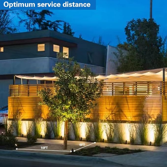 EAGLOD 20W Led Spotlights Outdoor Landscape Lights,Low Voltage Led Landscape Lighting, 12V ~24V AC/DC Waterproof Landscape Spotlights with Stake for Tree Flag Lights 3000K Ultra Warm White (4Pack)