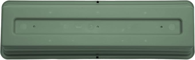 Bloem Dura Cotta 30" Basil Resin Rectangle Window Box Planter with Saucer Tray for Indoor and Outdoor Gardening
