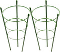 LEOBRO Tomato Cage, 2 PCS Small Plant Support Cage Rust Resistant Garden Ring Stake Plant Support for Tomato, Trellis, Climbing Plant, Flower, Plant Cages for Small Plants,17.7" H