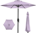 Best Choice Products 7.5ft Heavy-Duty Round Outdoor Market Table Patio Umbrella w/Steel Pole, Push Button Tilt, Easy Crank Lift - Lavender
