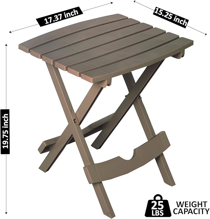 Adams Quik-Fold® Side Table - Portobello
