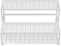 Metal Plant Stand Metal 2 Tier Potted Multiple Flower Pot Holder Plant Shelf Indoor Plants Multiple,Outdoor Heavy Duty Planter Display Shelving Unit for Patio Garden Corner Balcony Living Room(White)