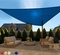 GORILLA GRIP Heavy Duty Sun Shade, UV Protection Fade Tear and Rust Resistant Rectangle Sunshade Canopy, Curved Edges Blocks Sunlight, Breathable Sail, Outdoor Patio, Lawn Garden, 12x12x12, Blue