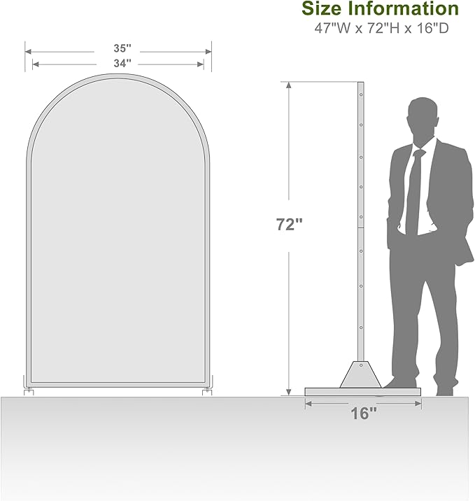 Casaphoria 72" H x 35" W Arched Metal Privacy Screen - Elegant Freestanding Outdoor Screen for Deck, Patio & Balcony - Versatile Decorative Privacy Panels for Home & Garden Use (Brown-Laurence)