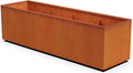 Plantercraft Large Rectangular Planters for Outdoor Plants - 84x24x24 Inch Corten Steel Planter Extra Large Outdoor Planters & Metal Raised Garden Bed, Fully Assembled for Patios and Landscapes