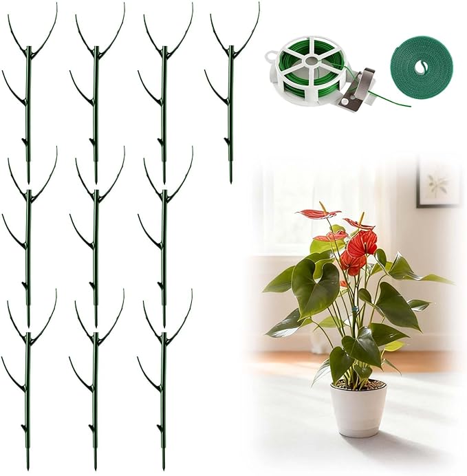 10 Pack Stackable Monstera Plant Support Stakes, Durable Climbing Plant Support Structures for Indoor Outdoor Potted Plants, Garden Stakes for Pothos, Philodendron & Vine Plants