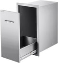 VEVOR Outdoor Kitchen Trash Drawer, 11.81" W x 19.6" D x 23.62" H Interior Storage, Multi-Purpose Outdoor Kitchen Drawers Stainless Steel, 55 lbs Max Capacity per Tier, for Outdoor BBQ Island Kitchen