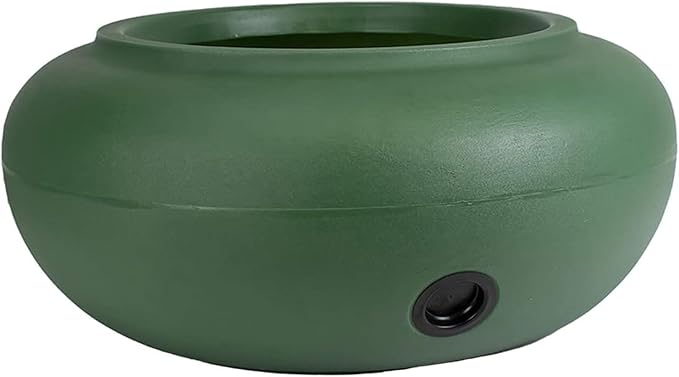 The HC Companies RZ.GH210DF1C001LRDJH 21 Inch Diameter Lightweight Garden Hose Storage Pot for 75-100 Ft Hoses, Pairs w/Terrazzo Series Pots, Green, Grassy Green