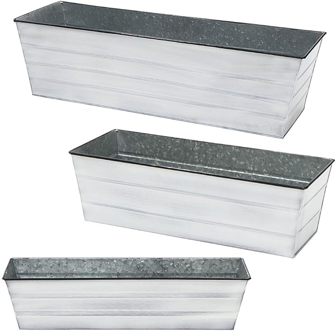 Achla Designs C-20W Window Box, White, Medium