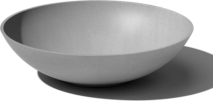 Veradek Mason Series Lane Bowl Planter| for Indoor or Outdoor Tabletops/Gardens |Made from Plastic-Stone Composite with Drainage Holes|Modern Décor for Flowers, Succulents, Small Plants