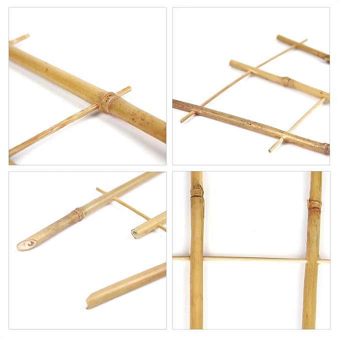 Plant Trellis Indoor, 3 Pack Bamboo Trellises, 16in Fan-Shaped Trellis for Potted Plants Climbing Plants Hoya Vine Ivy
