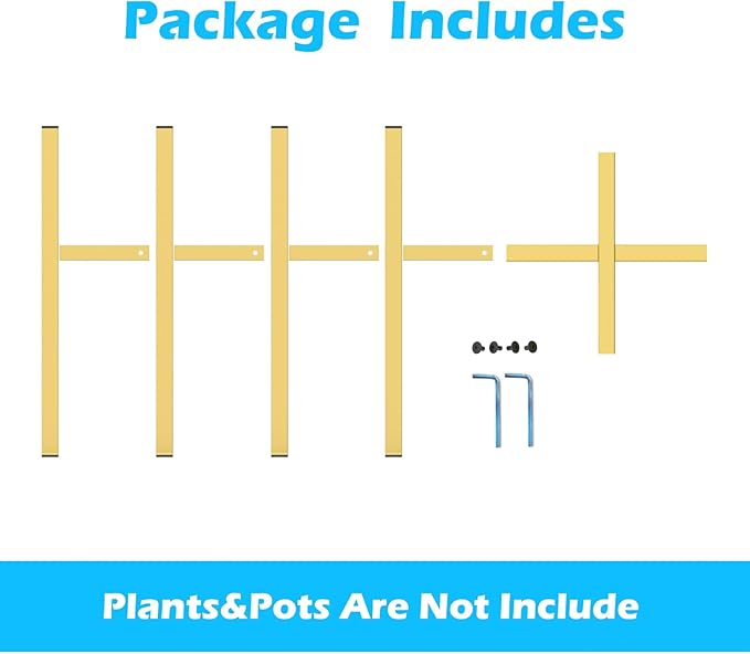 Plant Stand for 10"-16" Plant Pot Indoor Outdoor Corner, Adjustable Metal Heavy Duty for Large Pot (Golden 1 Pack)