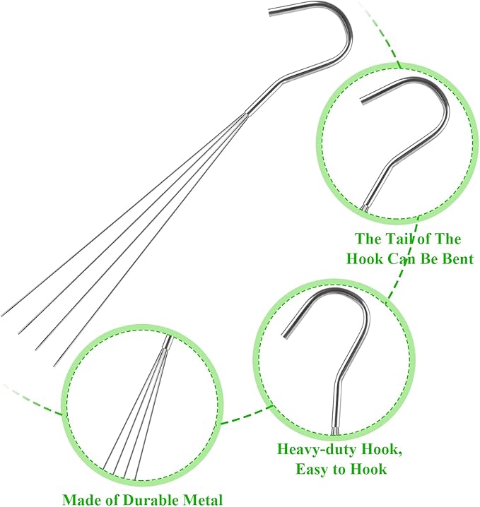 24 Pack Chain for Hanging Plants, 24 inch 4 Point Wire Plant Hangers for Hanging Baskets, Hanging Plant Chain for Indoor Outdoor Patio Garden Greenhouse Supplies