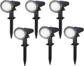 Solar Spot Lights Outdoor，Solar Lights Outdoor Waterproof IP68，Dark Sensing Auto On/Off，Suitable for Garden, Corridor Landscape Lighting and Flag Lighting. (Multicoloured, 6-Pack)
